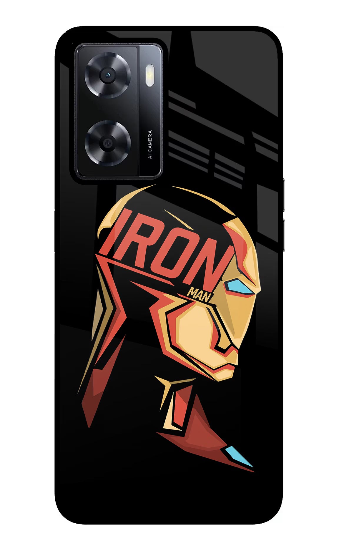 IronMan Oppo A57 2022 Glass Case Back Cover by Casekaro