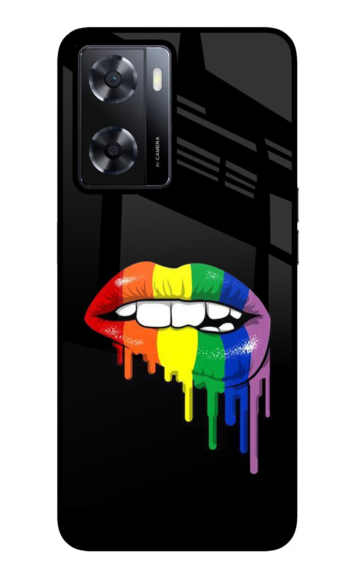 Lips Biting Oppo A57 2022 Back Cover