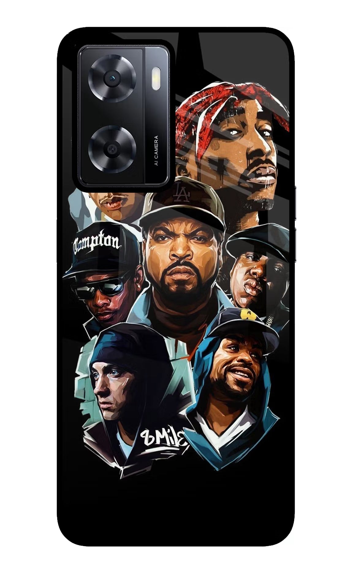 Rappers Oppo A57 2022 Glass Case Back Cover by Casekaro