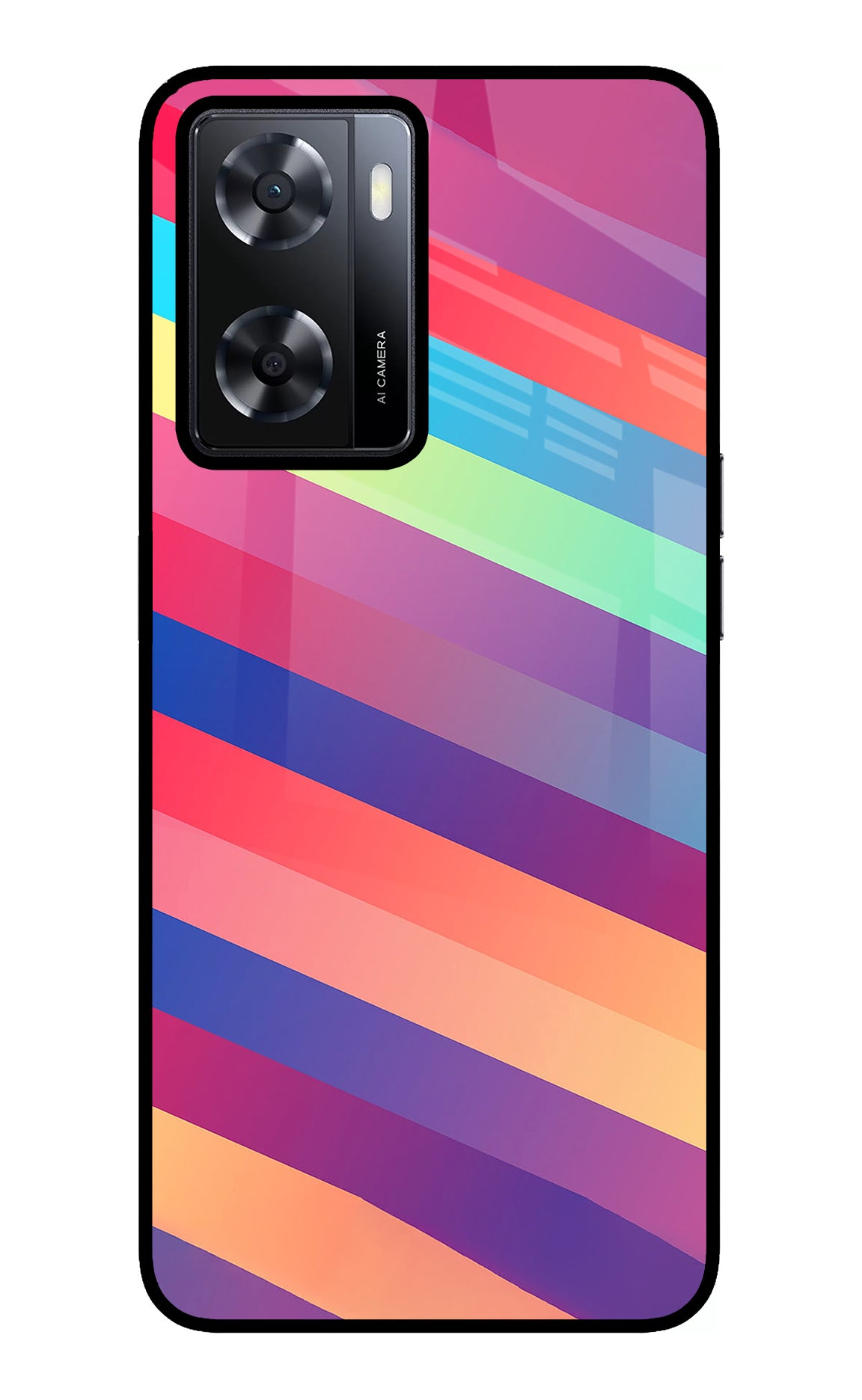 Stripes color Oppo A57 2022 Back Cover