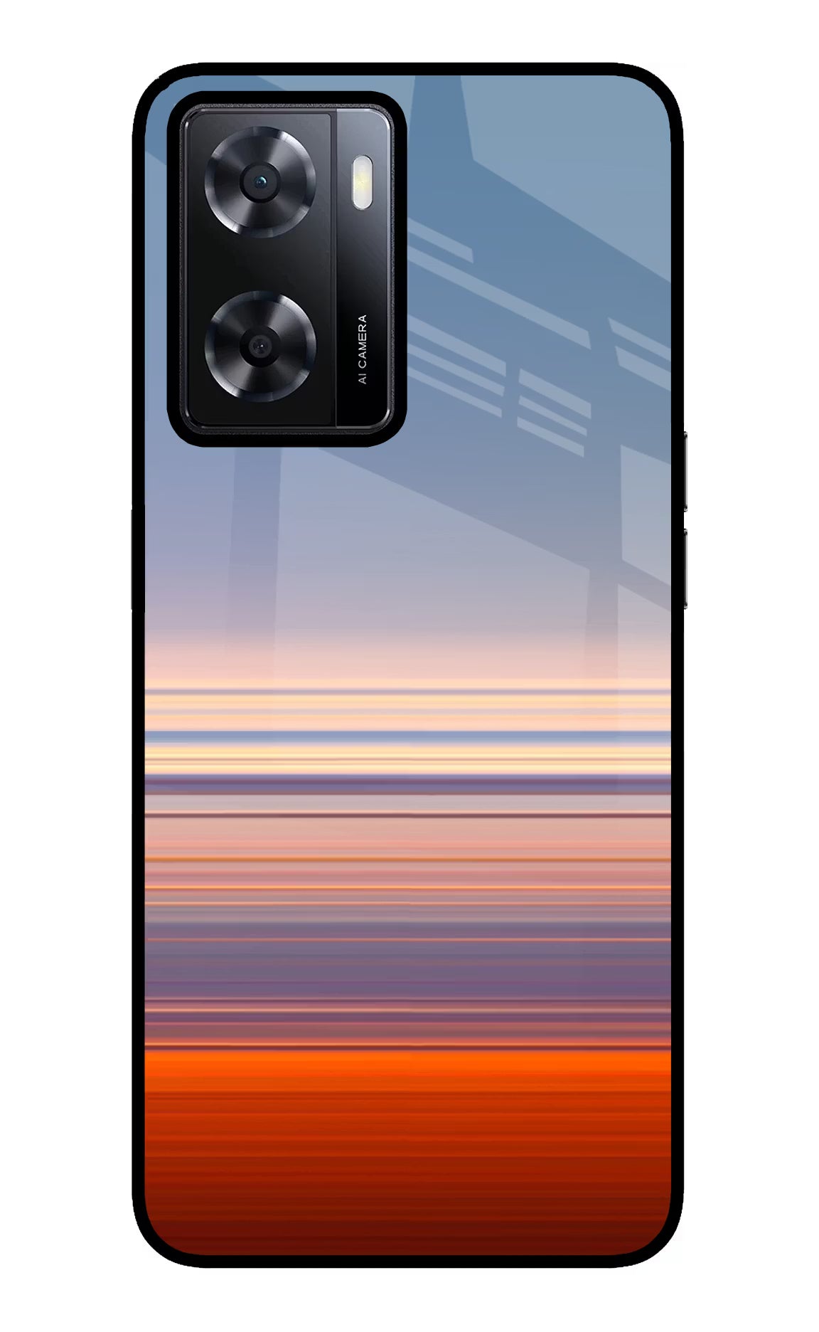 Morning Colors Oppo A57 2022 Glass Case Back Cover by Casekaro