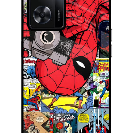 Spider Man Oppo A57 2022 Glass Case Back Cover by Casekaro