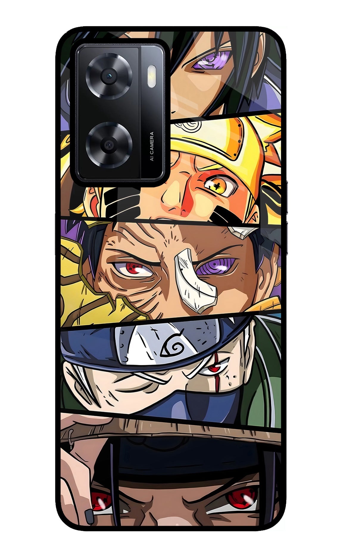 Naruto Character Oppo A57 2022 Glass Case