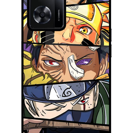 Naruto Character Oppo A57 2022 Glass Case Back Cover by Casekaro