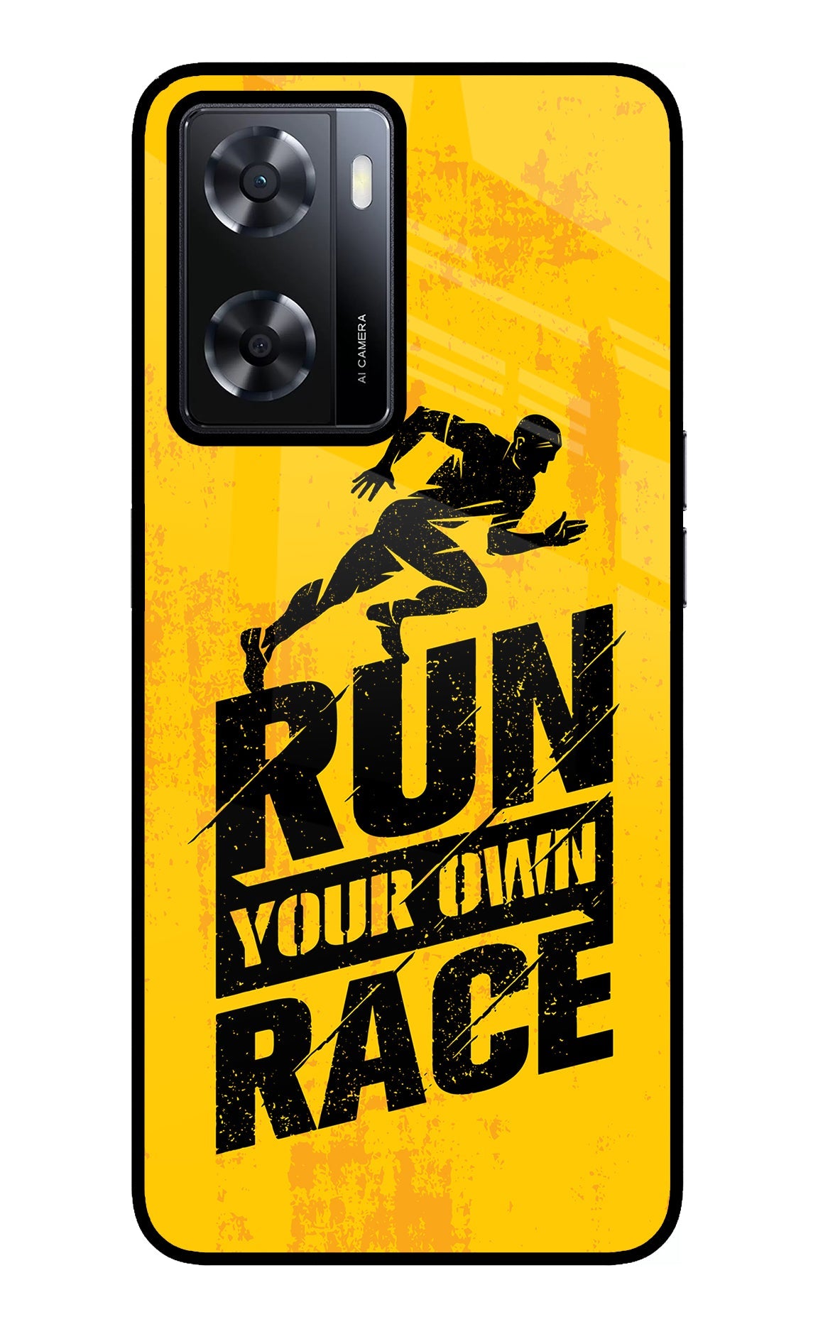 Run Your Own Race Oppo A57 2022 Glass Case
