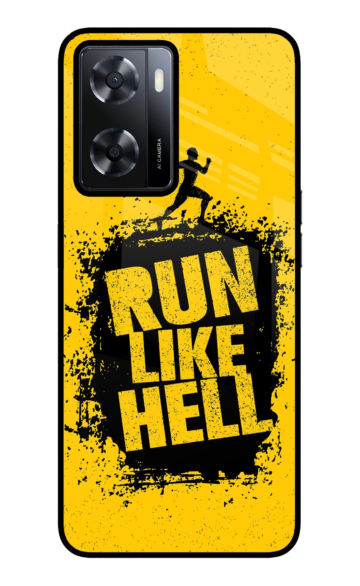 Run Like Hell Oppo A57 2022 Glass Case