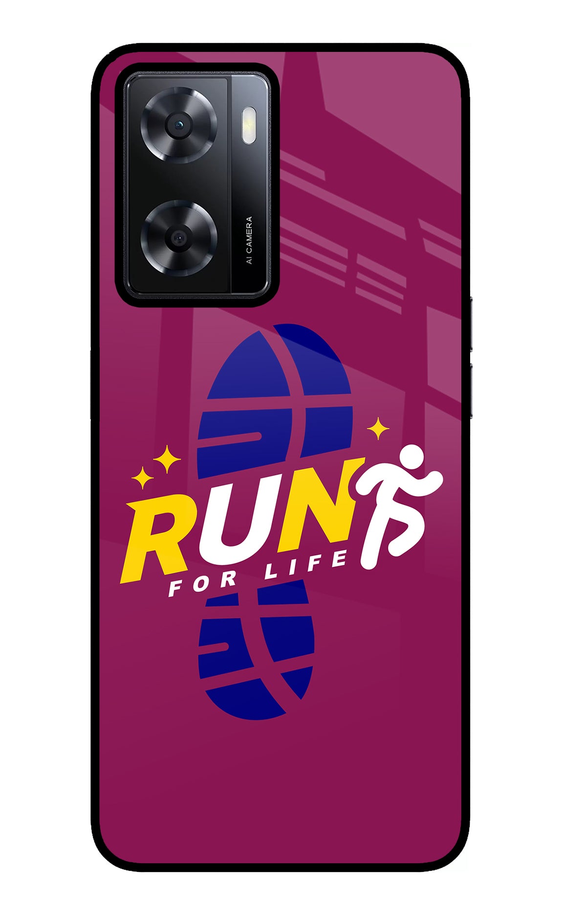 Run for Life Oppo A57 2022 Glass Case