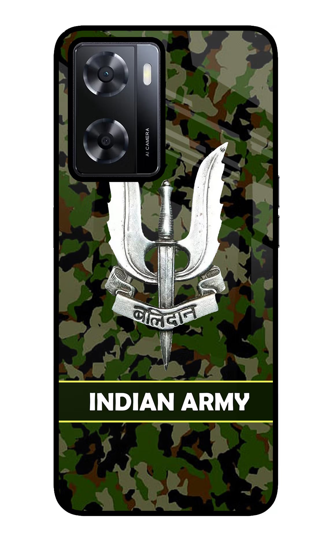 Balidan Indian Logo Oppo A57 2022 Glass Case Back Cover by Casekaro