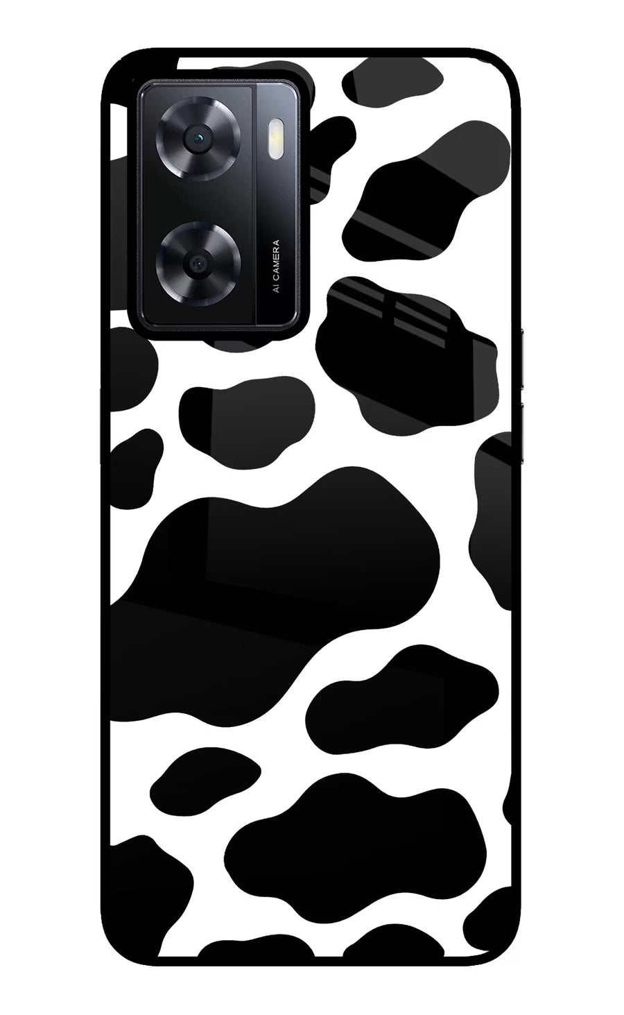 Cow Spots Oppo A57 2022 Back Cover, Glass case