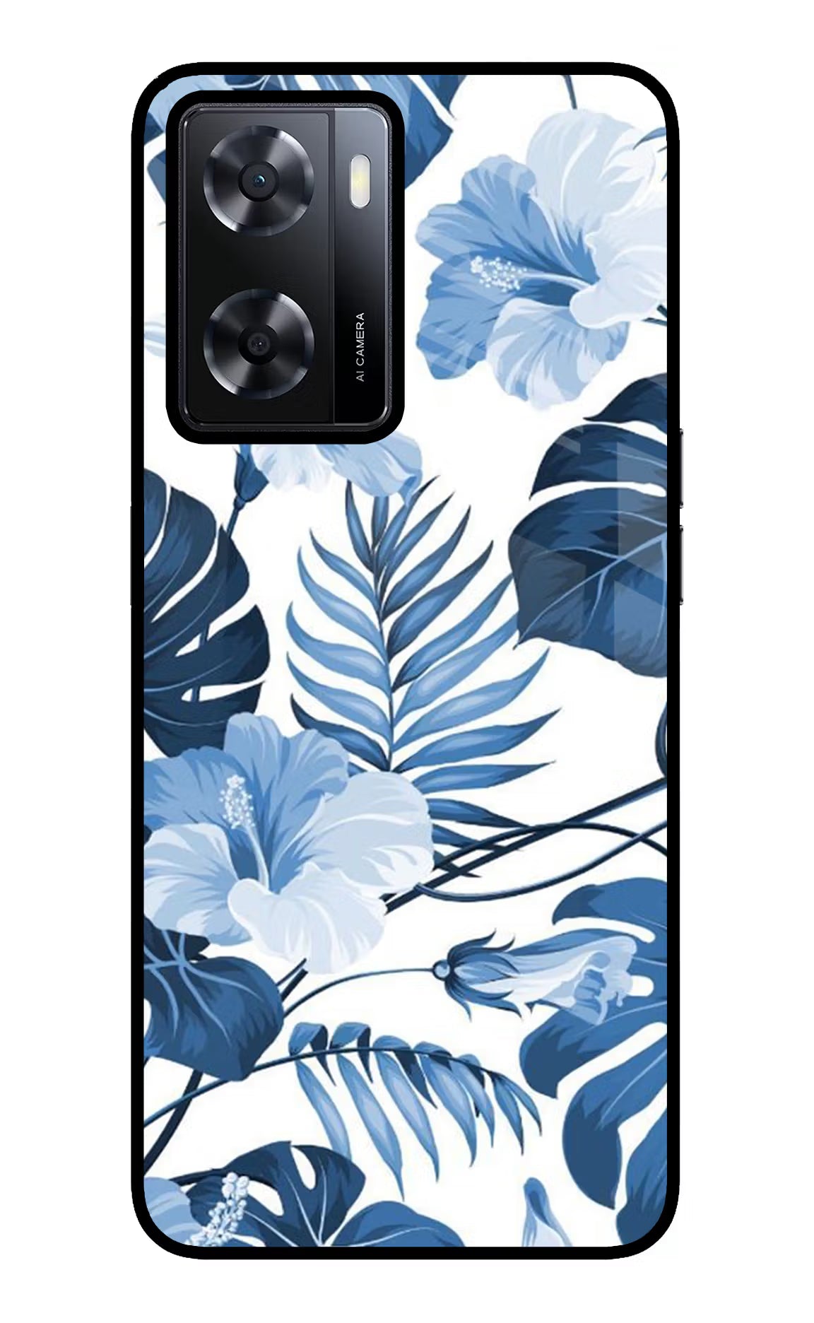 Fabric Art Oppo A57 2022 Glass Case Back Cover by Casekaro