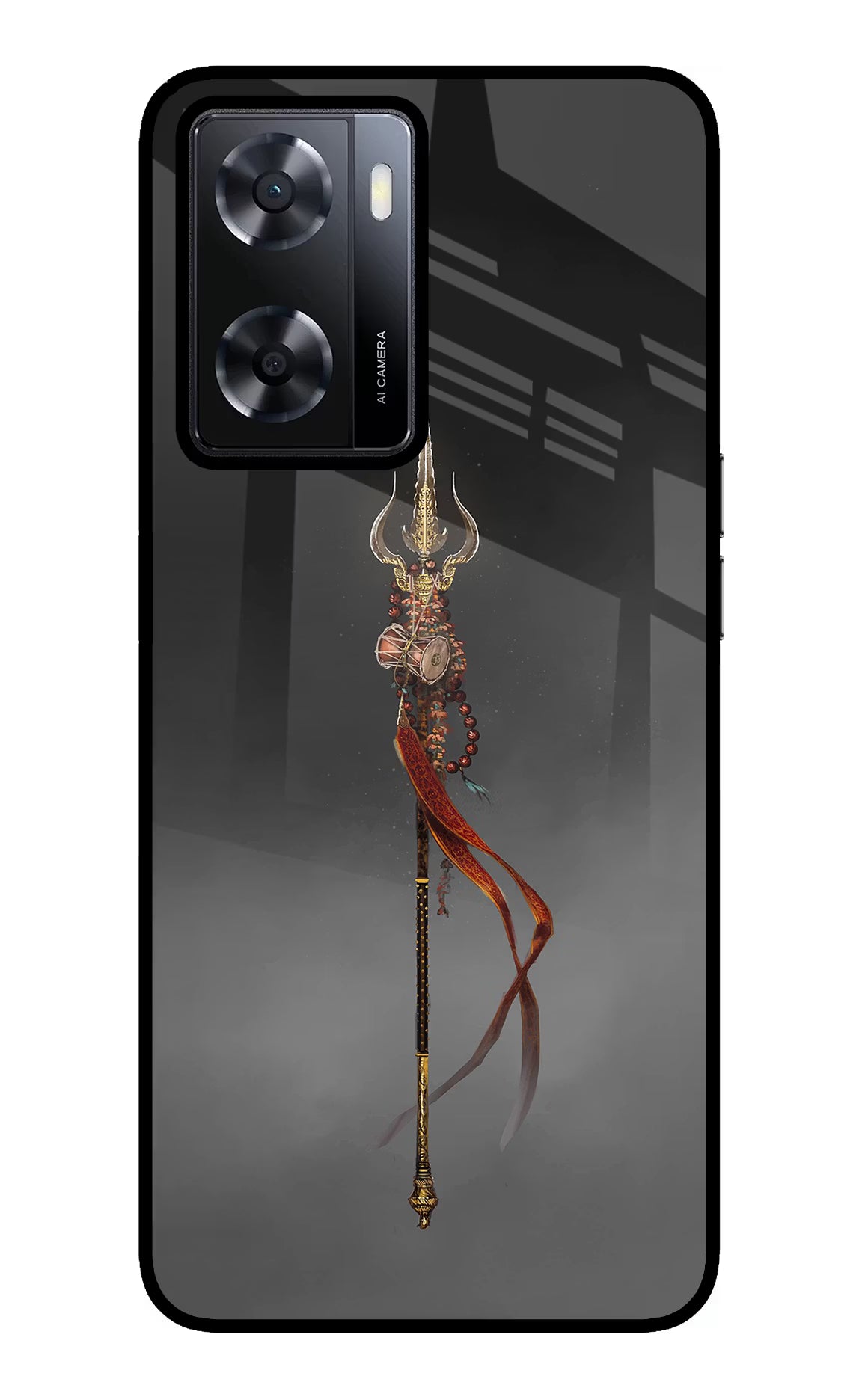 Shiv Trishul Oppo A57 2022 Glass Case Back Cover by Casekaro