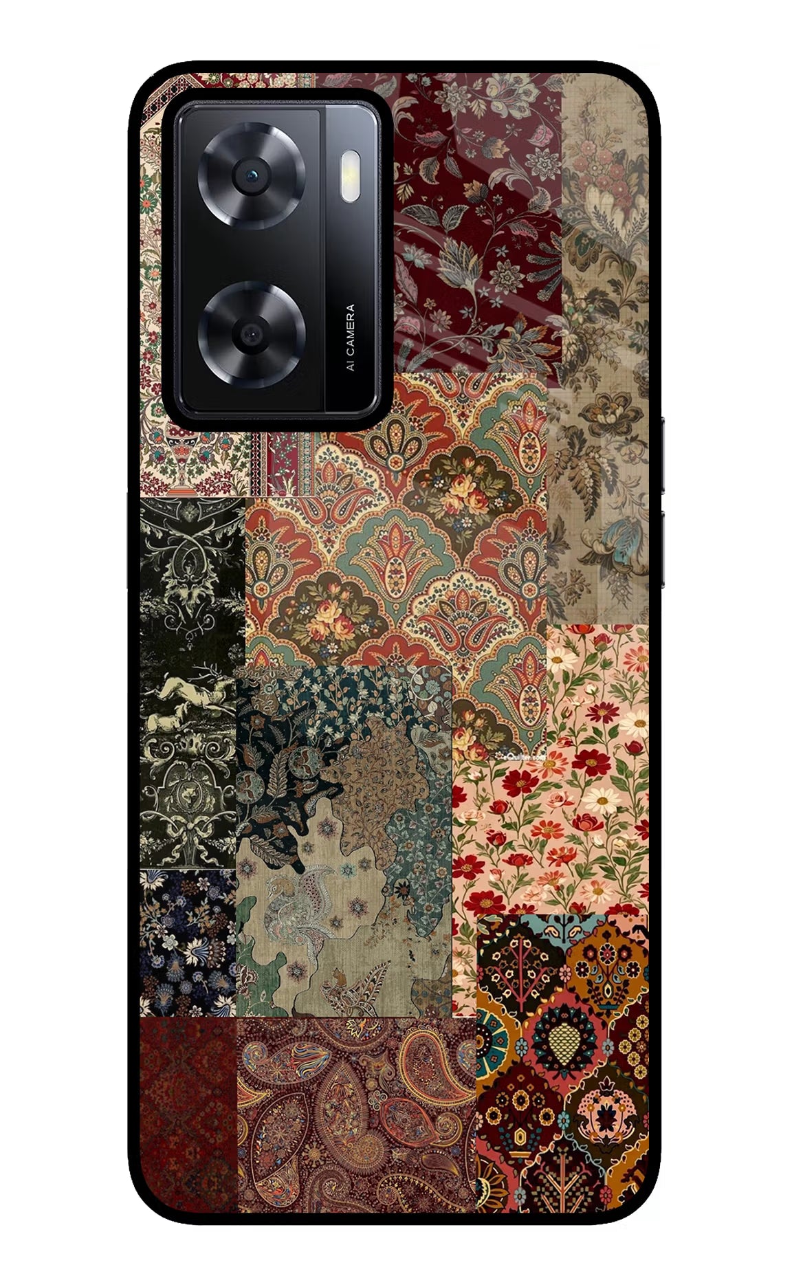 Desi Print Oppo A57 2022 Glass Case Back Cover by Casekaro