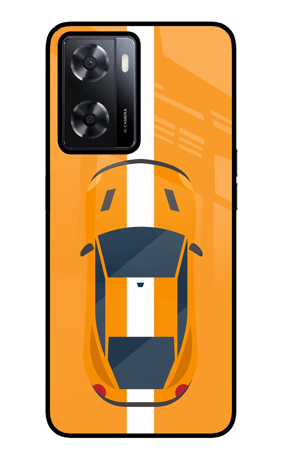 Highway Pursuit Oppo A57 2022 Glass Case Back Cover by Casekaro