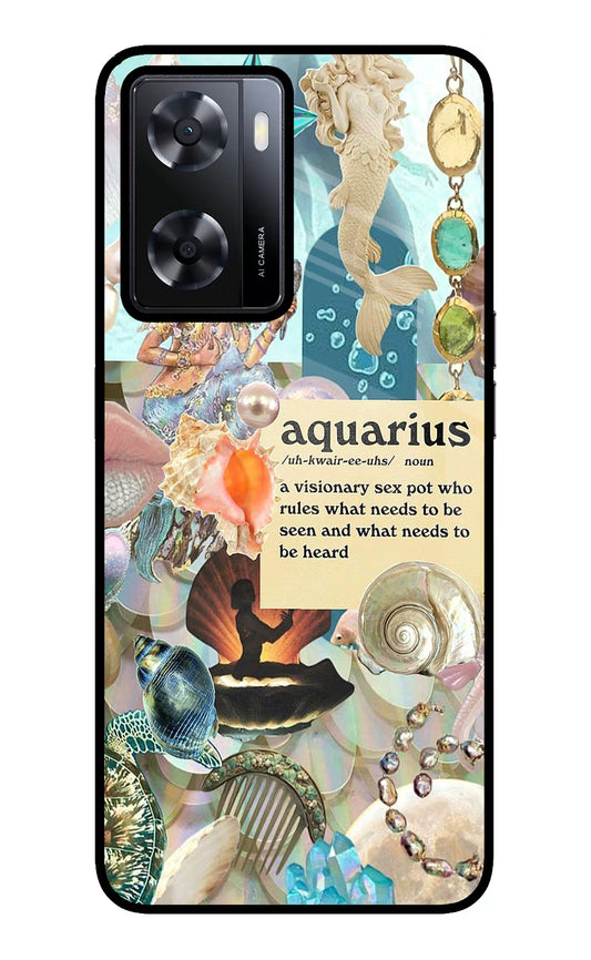 Aquarius Zodiac Oppo A57 2022 Glass Case
