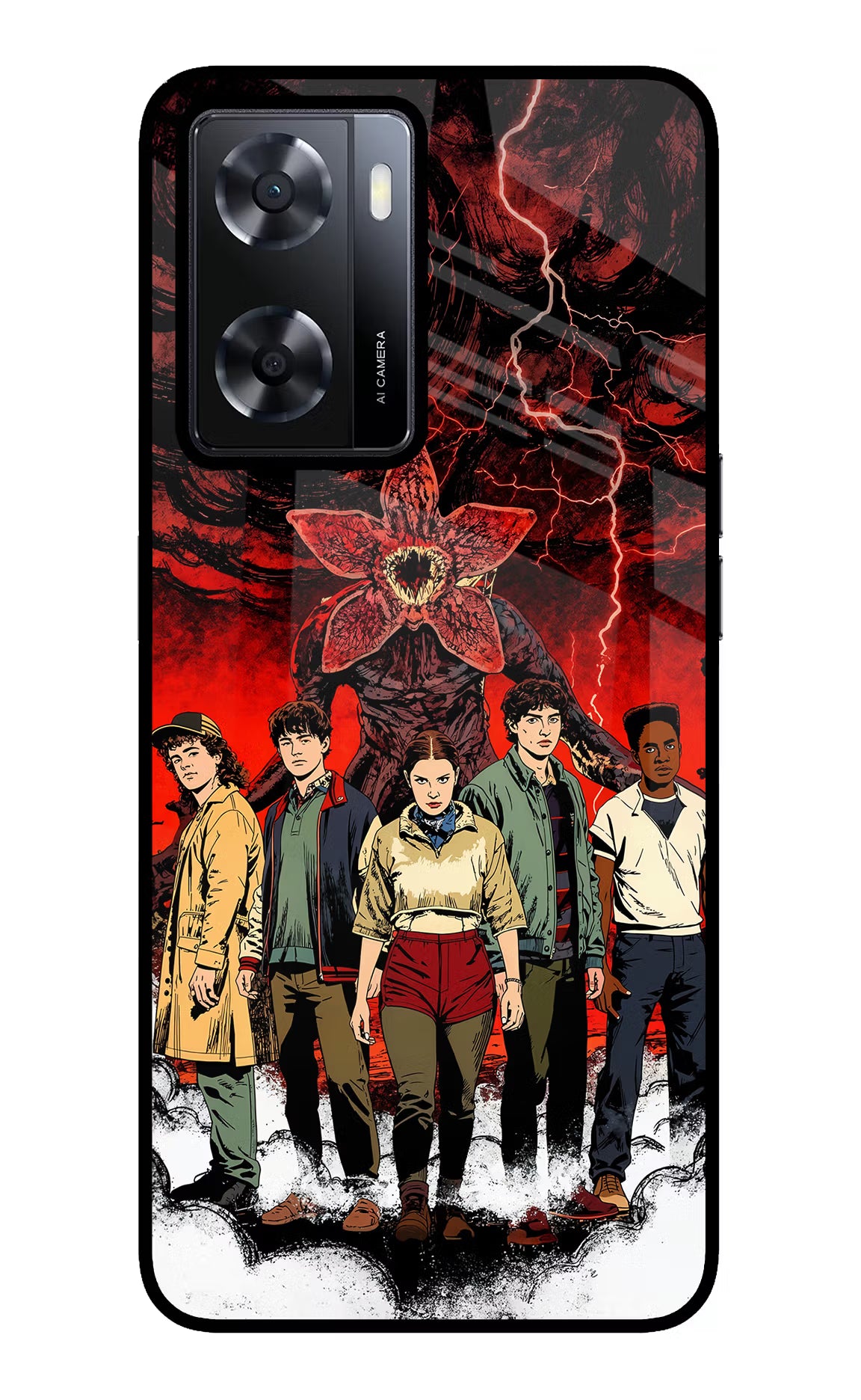 Ordinary Things Characters Oppo A57 2022 Glass Case Back Cover by Casekaro