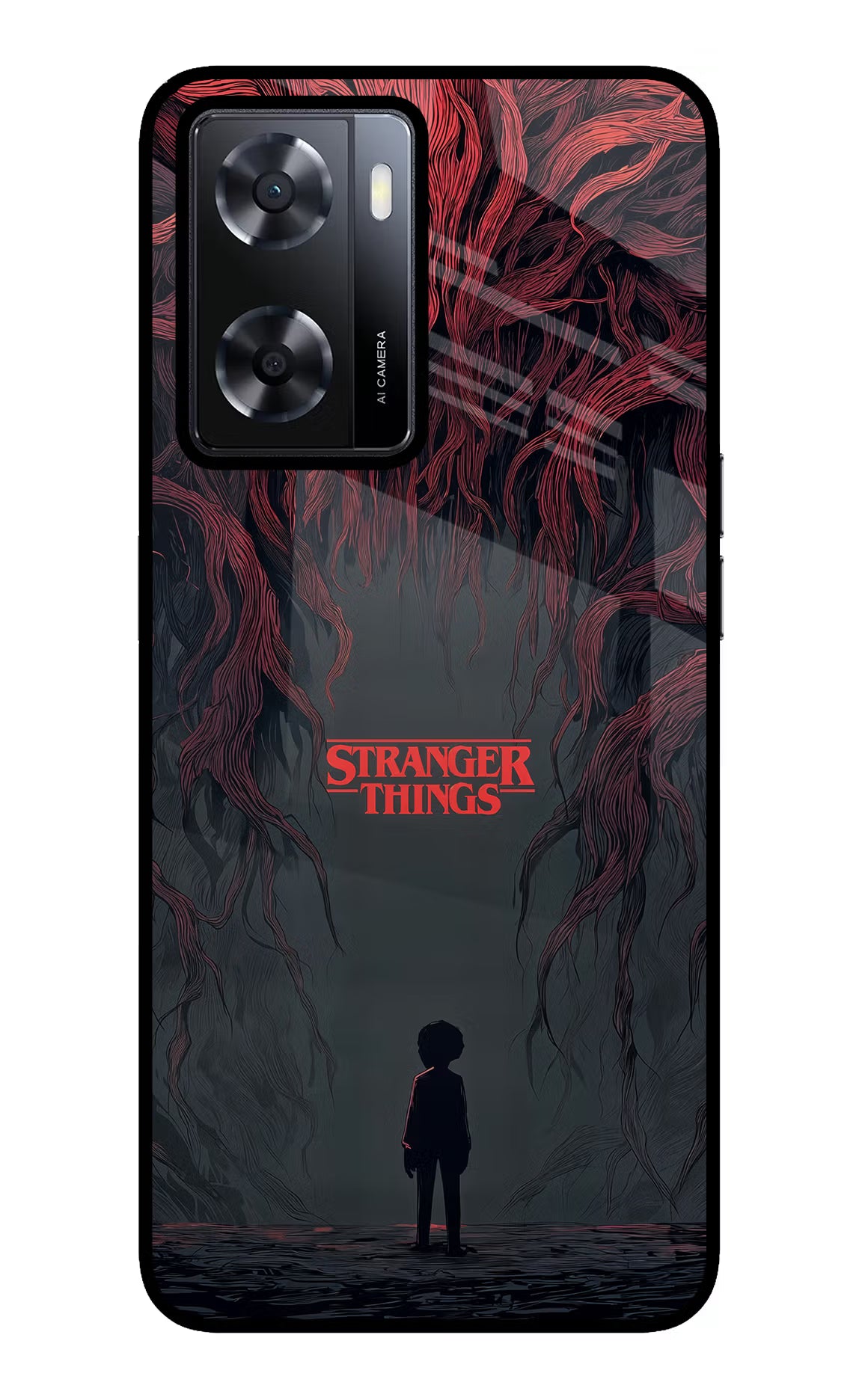 Ordinary Things Dark Side Oppo A57 2022 Glass Case Back Cover by Casekaro