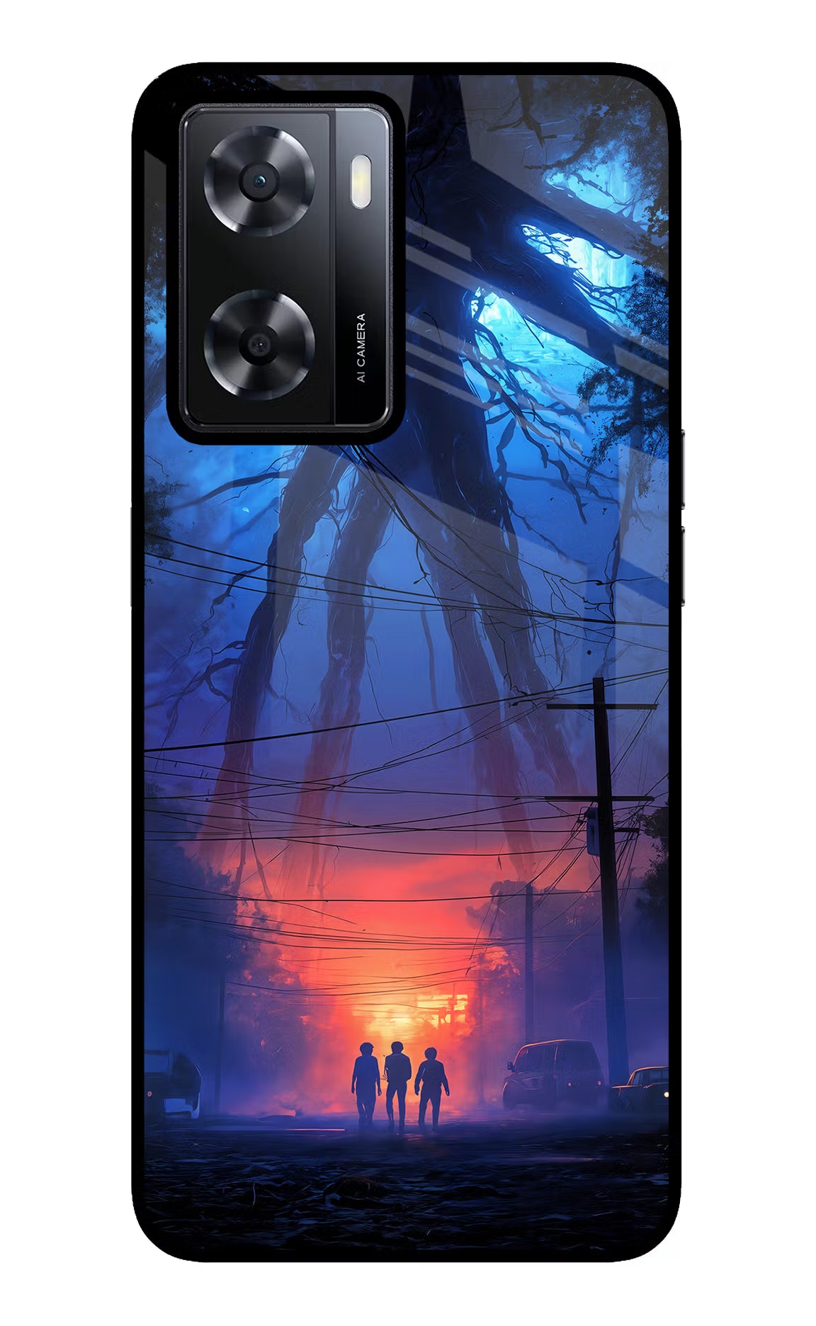 Ordinary Things Shadow Oppo A57 2022 Glass Case Back Cover by Casekaro