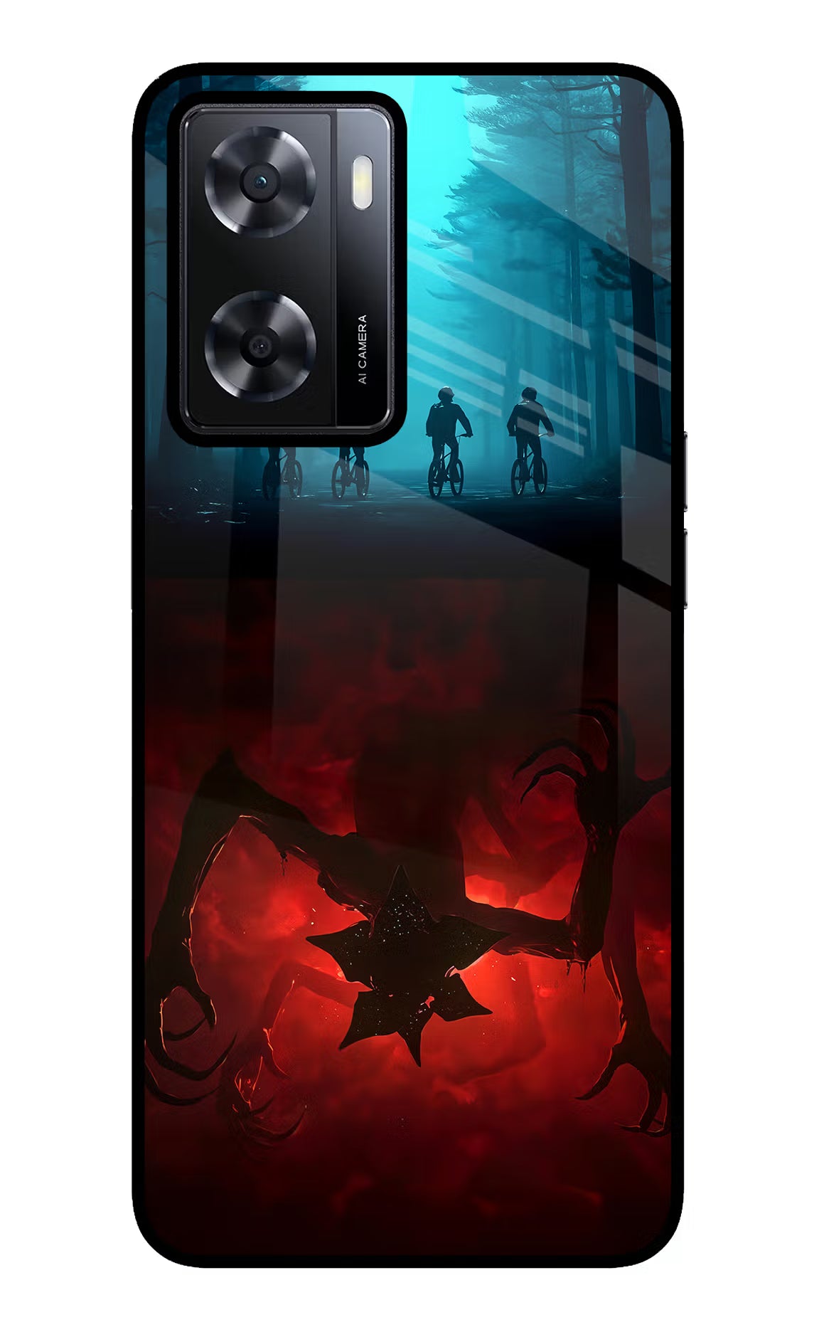 Ordinary Things Downside Up Oppo A57 2022 Glass Case Back Cover by Casekaro