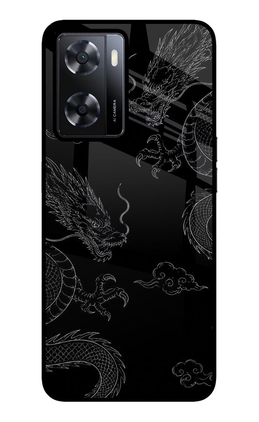 Twin Dragons Oppo A57 2022 Glass Case
