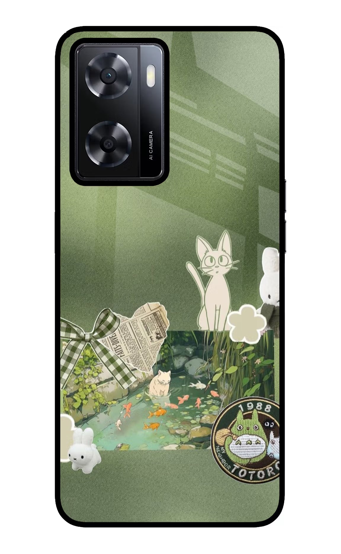 Aesthetic anime Oppo A57 2022 Glass Case