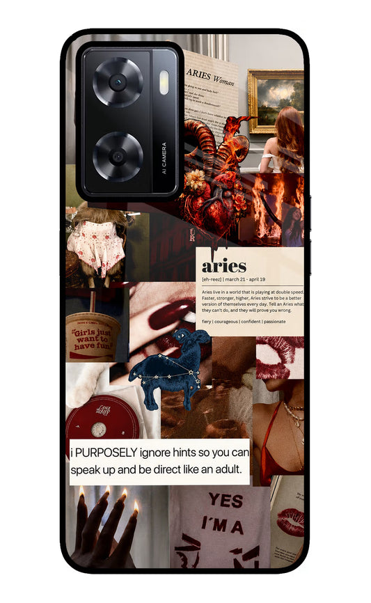Zodiac Aries Oppo A57 2022 Glass Case