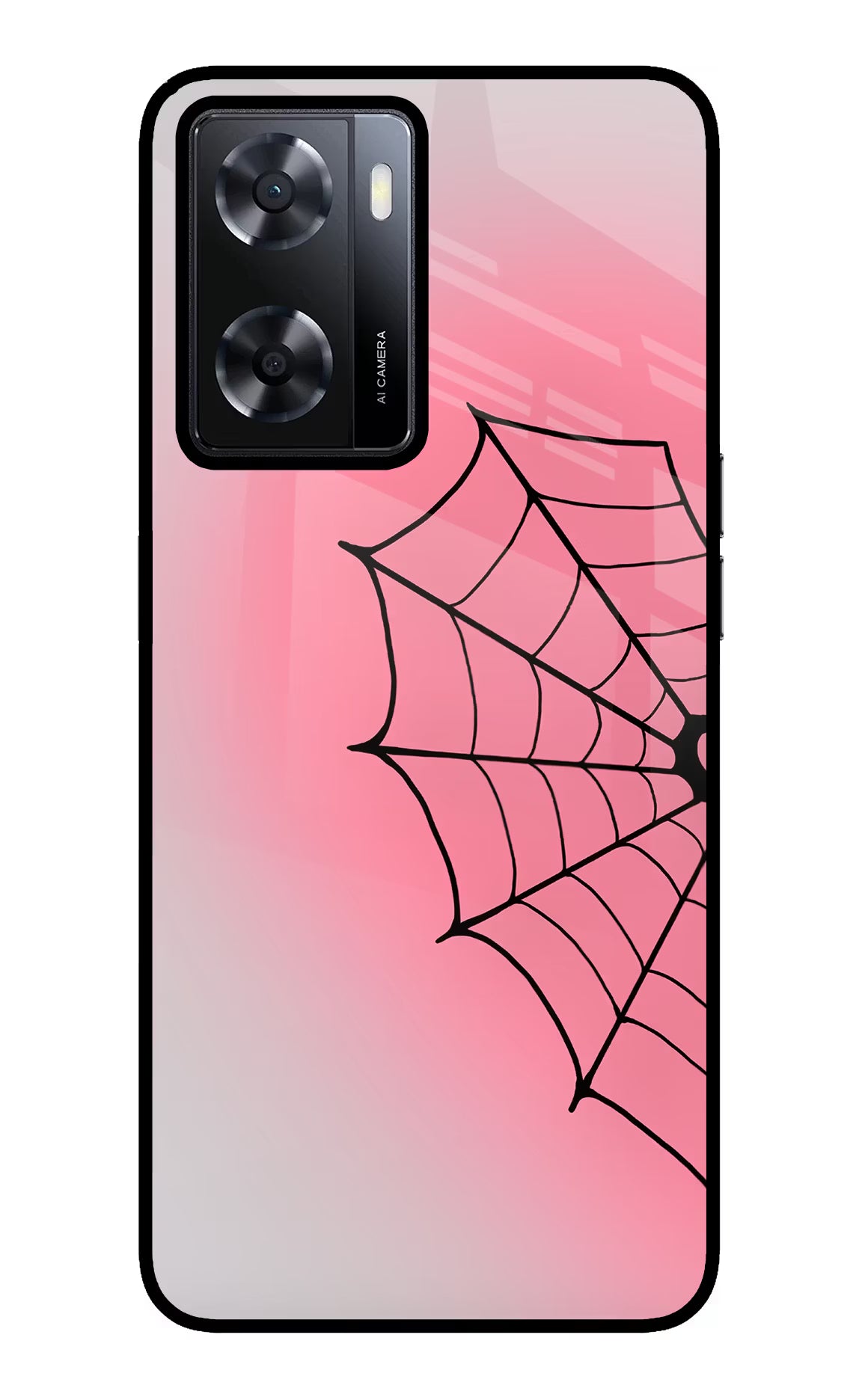 Pink Web Oppo A57 2022 Glass Case