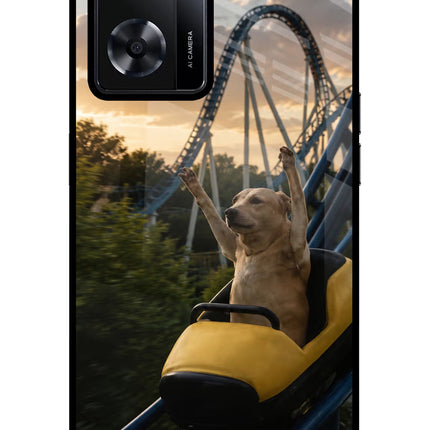 Rollercoaster Dog Oppo A57 2022 Glass Case