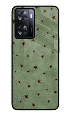 Green Stars Oppo A57 2022 Glass Case