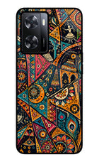 Folk Print Oppo A57 2022 Glass Case