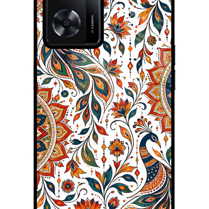 White Mayura Oppo A57 2022 Glass Case