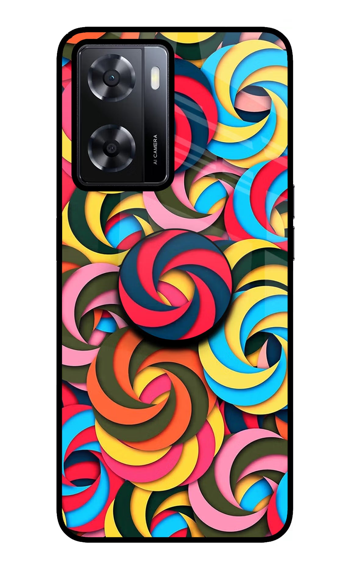 Spiral Pattern Oppo A57 2022 Pop Case by Casekaro