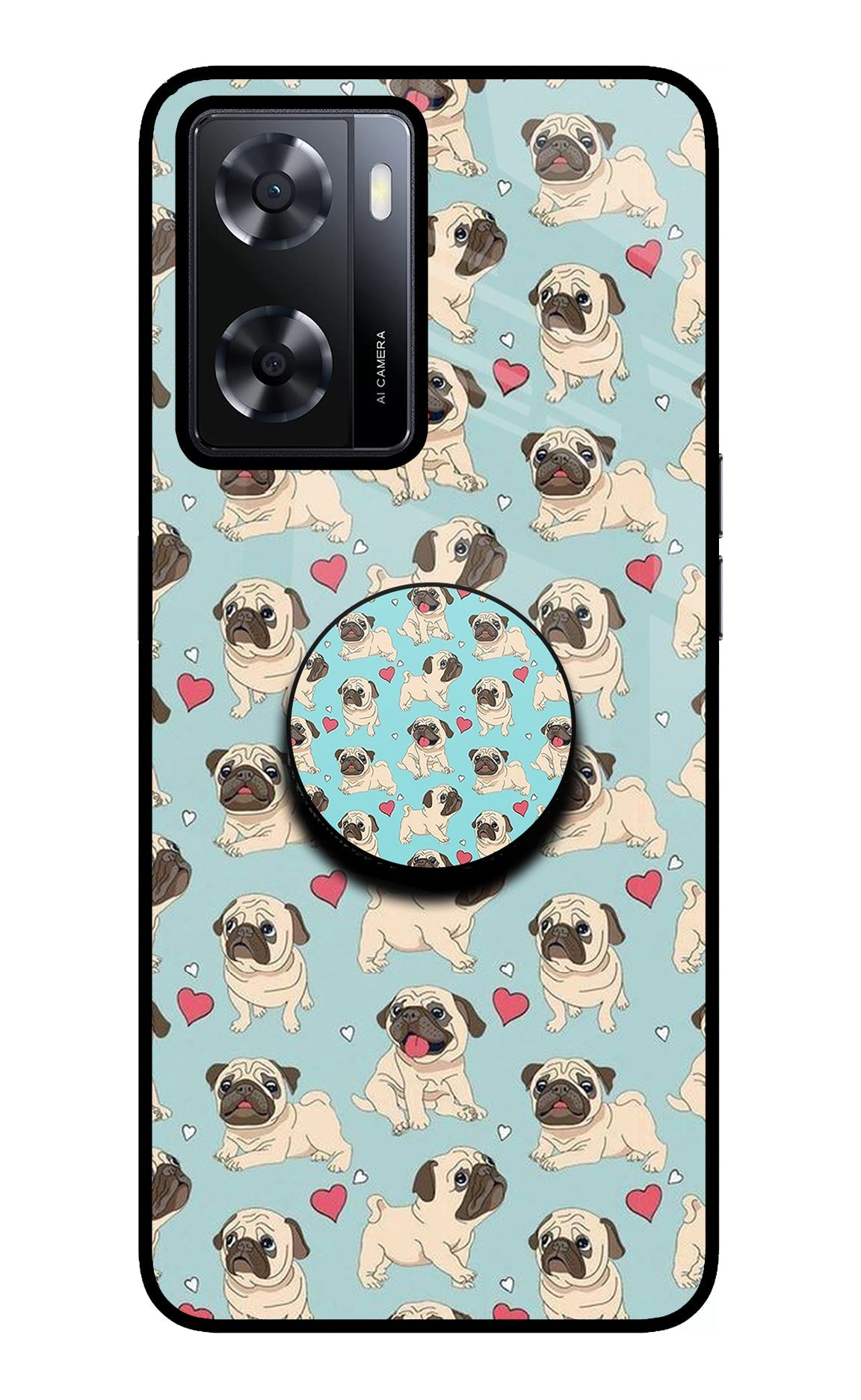 Pug Dog Oppo A57 2022 Glass Case