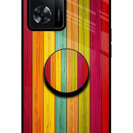 Multicolor Wooden Oppo A57 2022 Pop Case by Casekaro