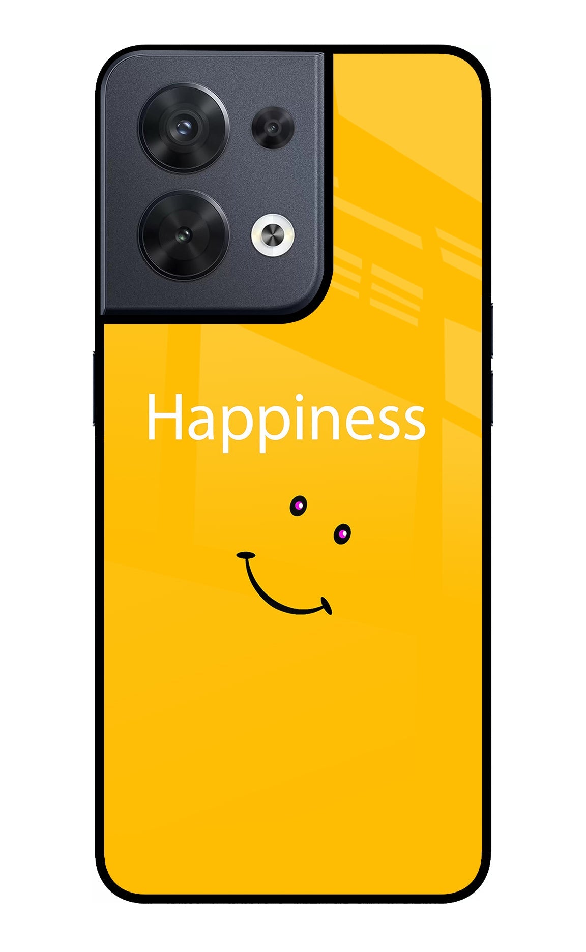 Happiness With Smiley Oppo Reno8 Back Cover