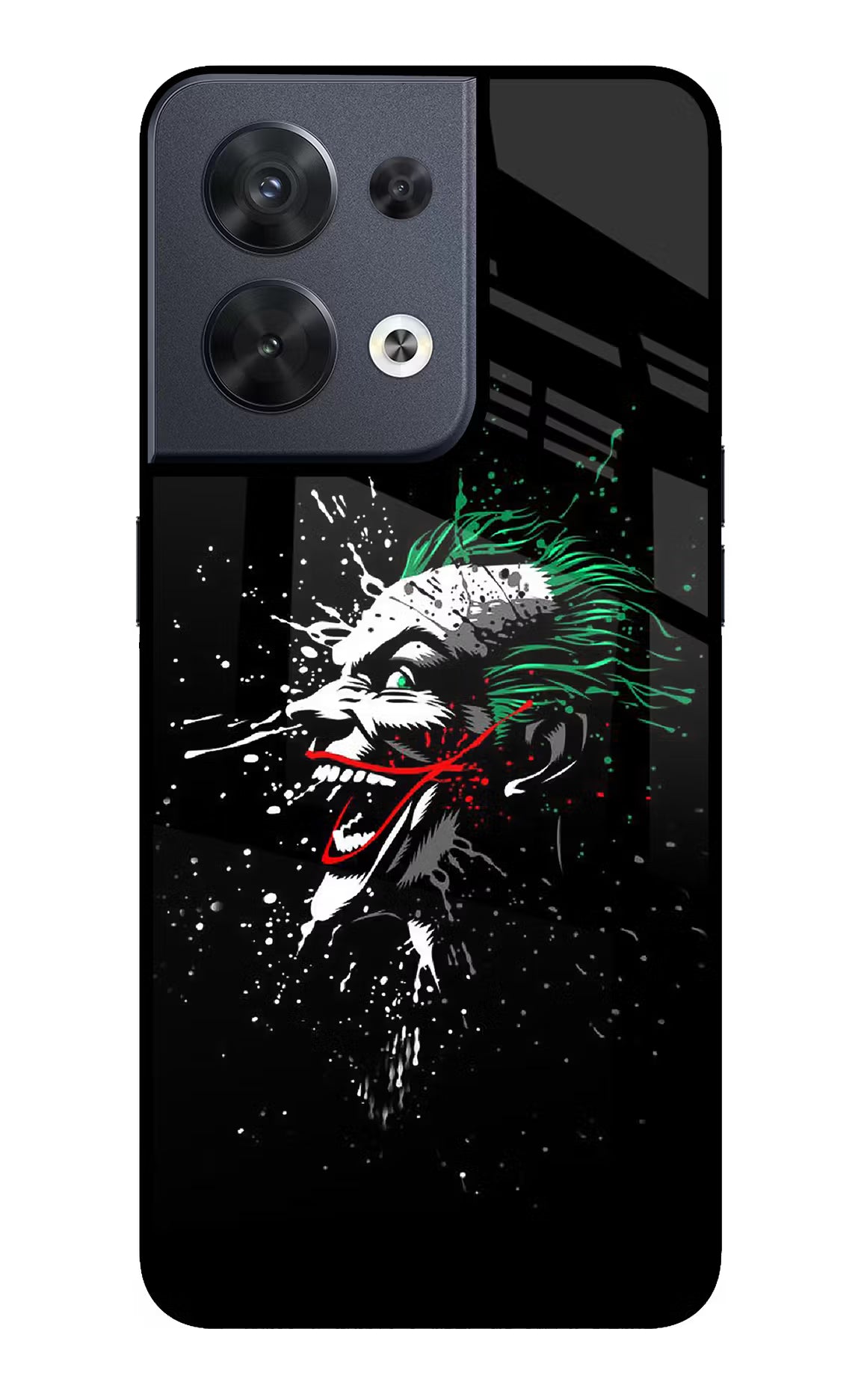 Joker Oppo Reno8 Glass Case Back Cover by Casekaro