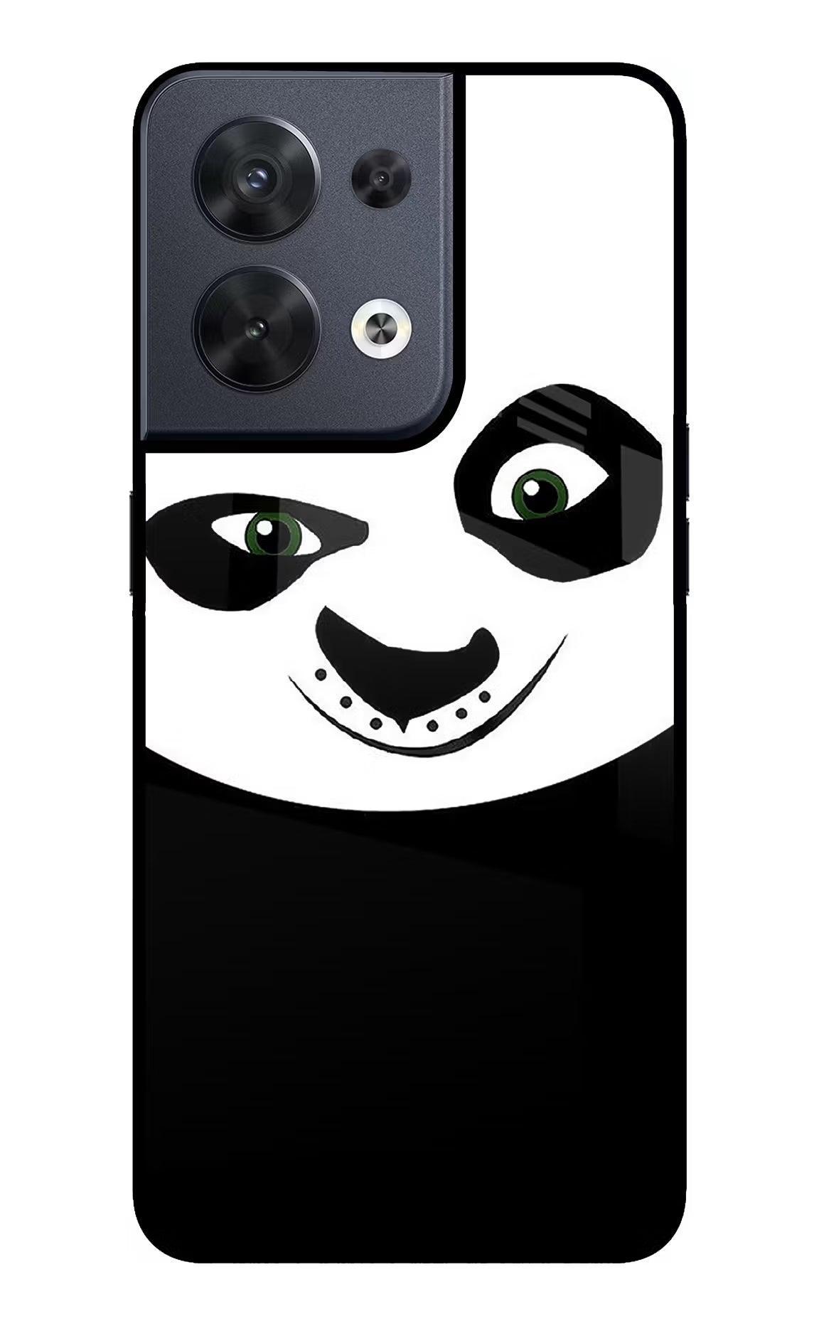 Panda Oppo Reno8 Glass Case Back Cover by Casekaro