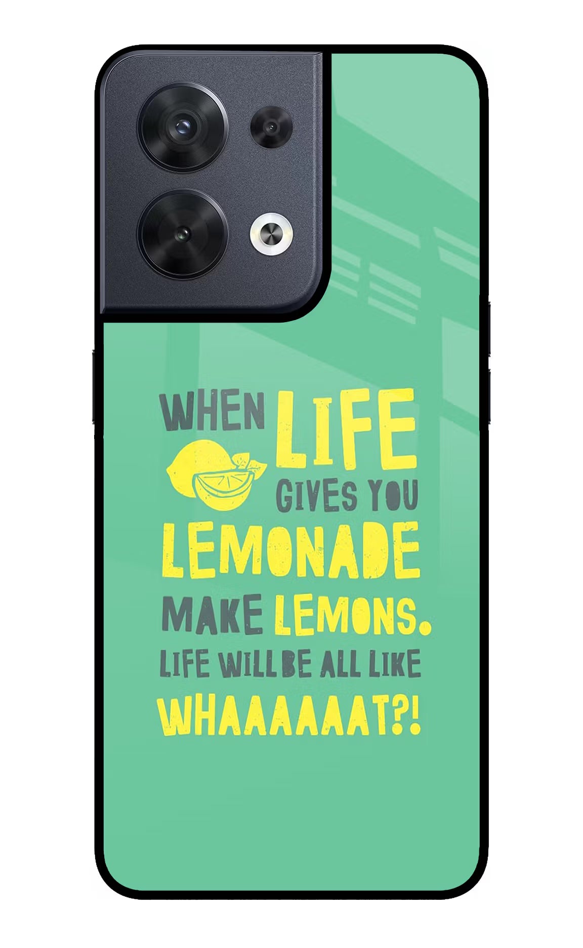 Quote Oppo Reno8 Glass Case Back Cover by Casekaro