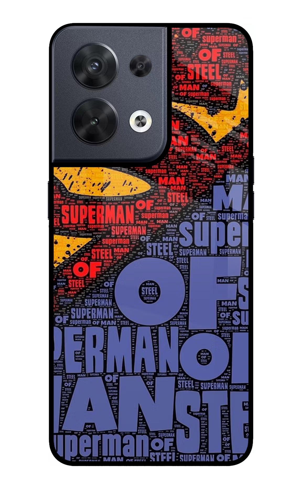 Superman Oppo Reno8 Glass Case Back Cover by Casekaro
