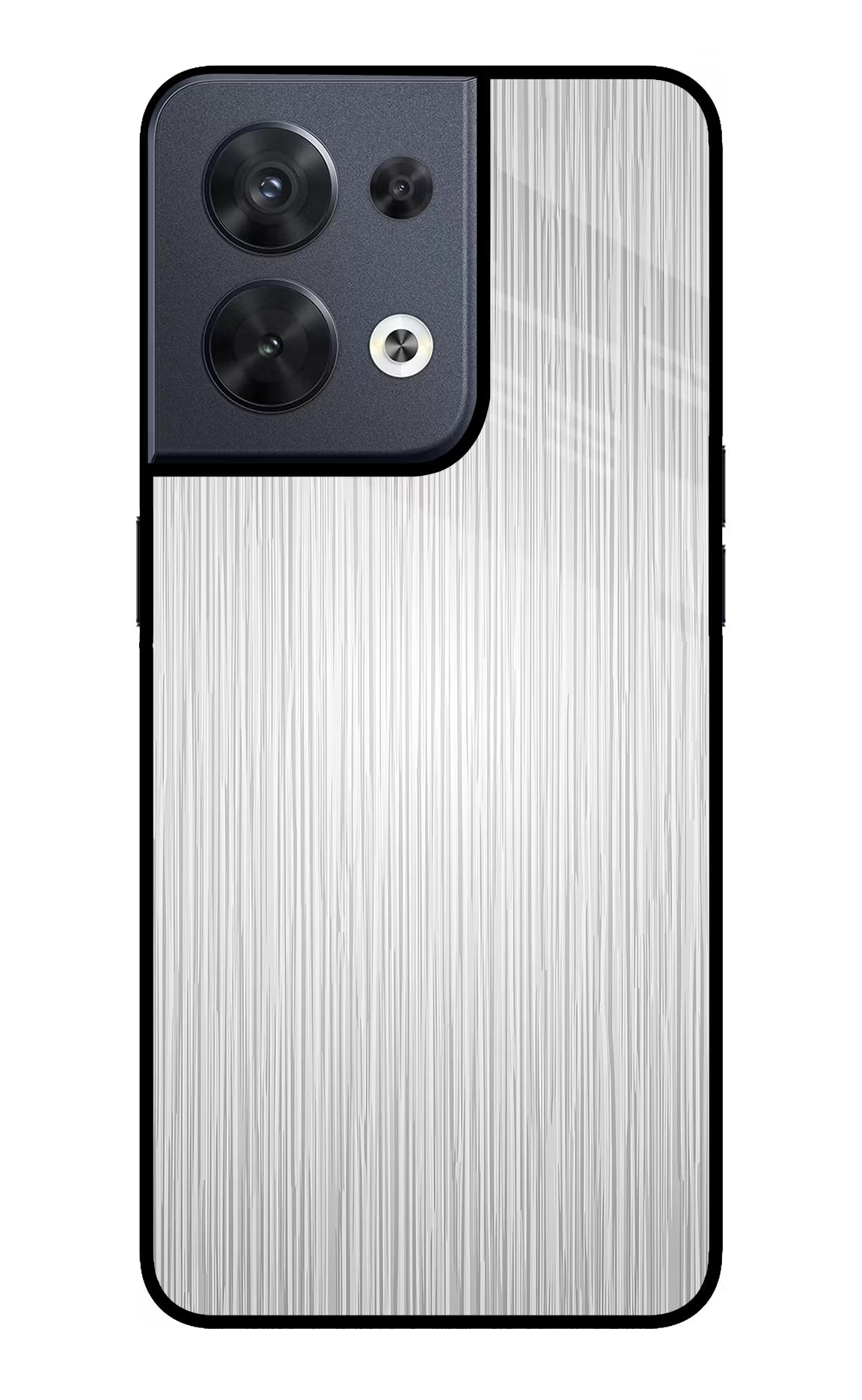Wooden Grey Texture Oppo Reno8 Glass Case Back Cover by Casekaro