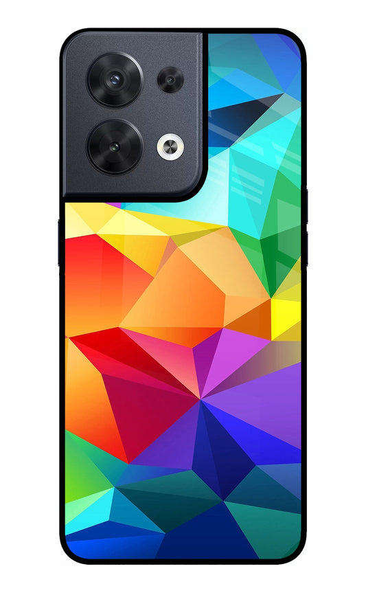 Abstract Pattern Oppo Reno8 Glass Case