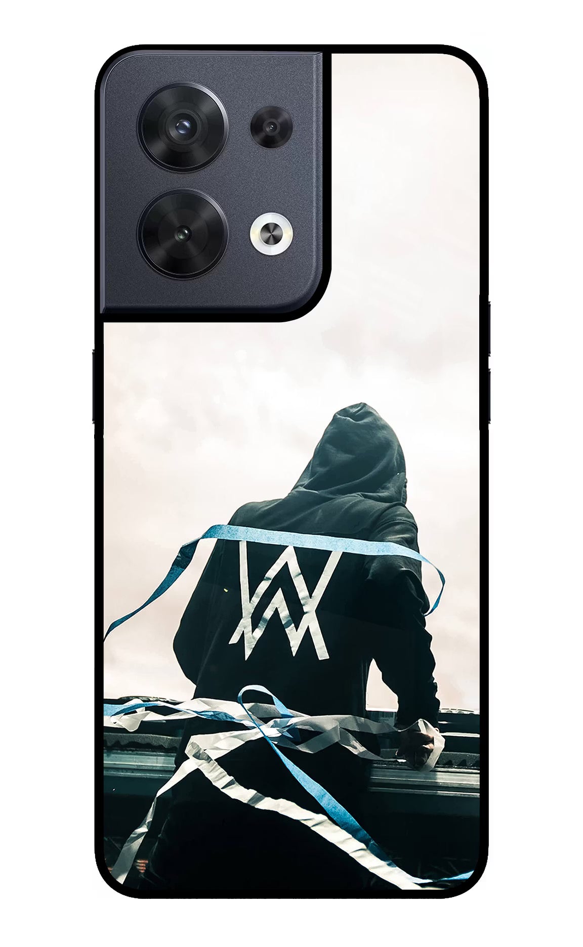 Alan Walker Oppo Reno8 Glass Case Back Cover by Casekaro