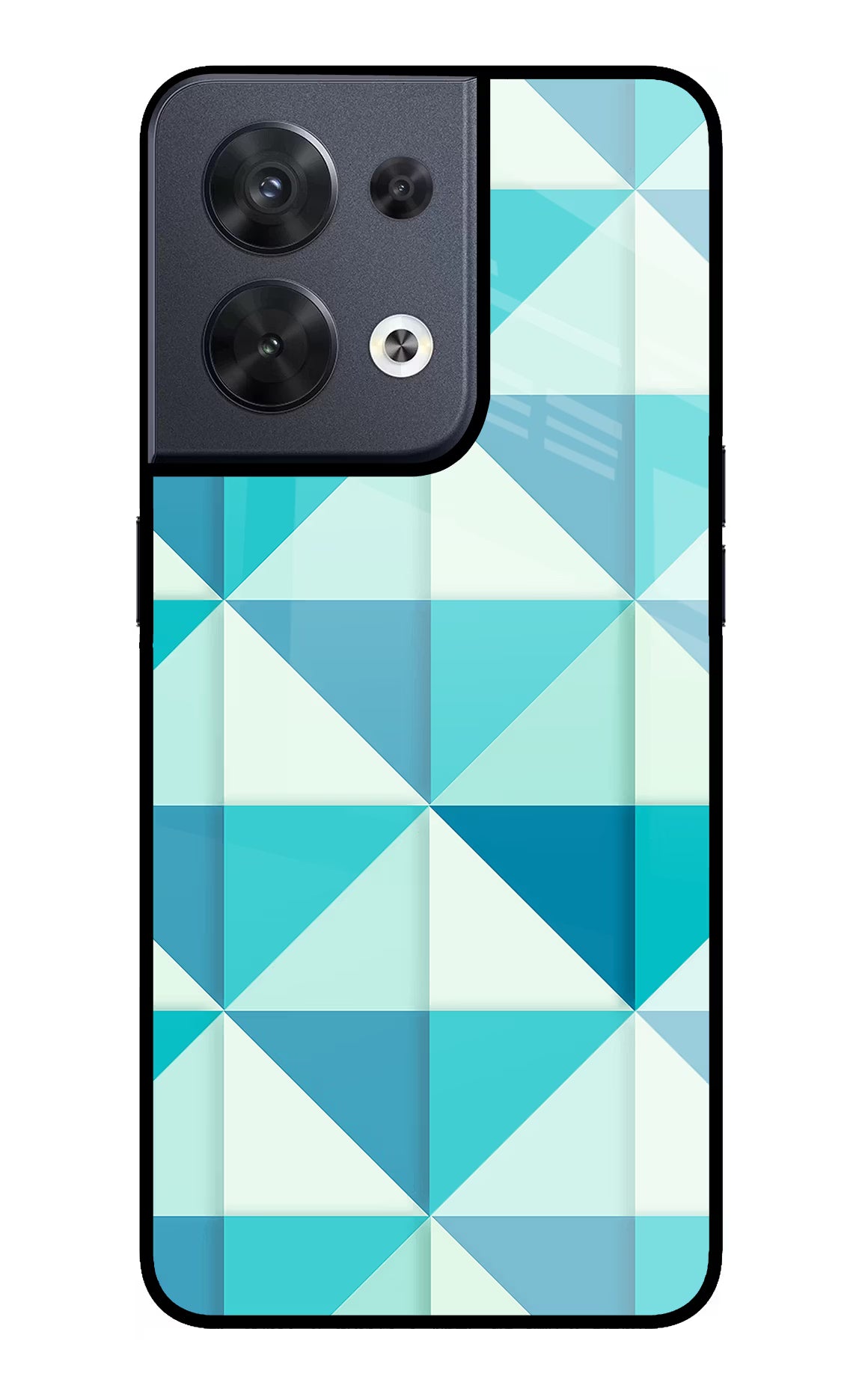 Abstract Oppo Reno8 Glass Case Back Cover by Casekaro