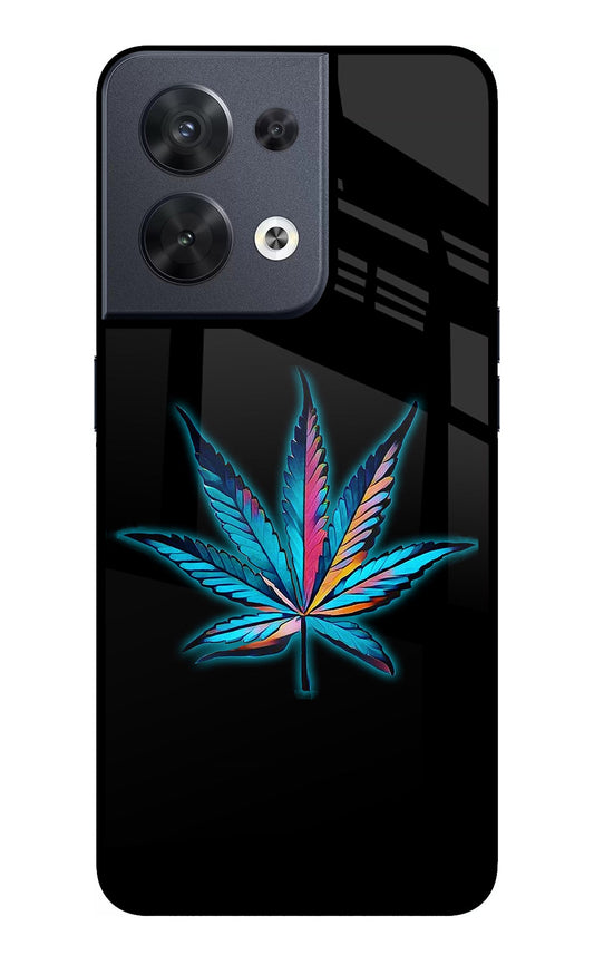 Weed Oppo Reno8 Glass Case