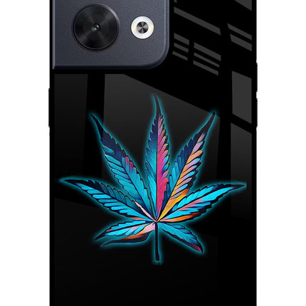 Weed Oppo Reno8 Glass Case Back Cover by Casekaro
