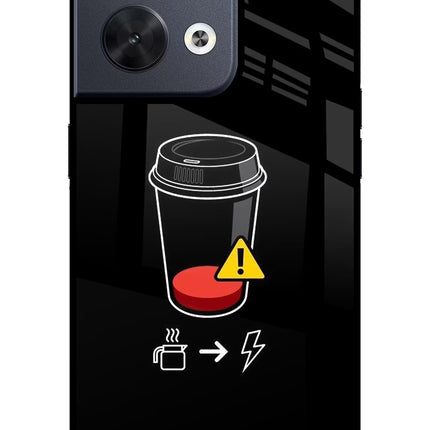 Coffee Oppo Reno8 Glass Case Back Cover by Casekaro