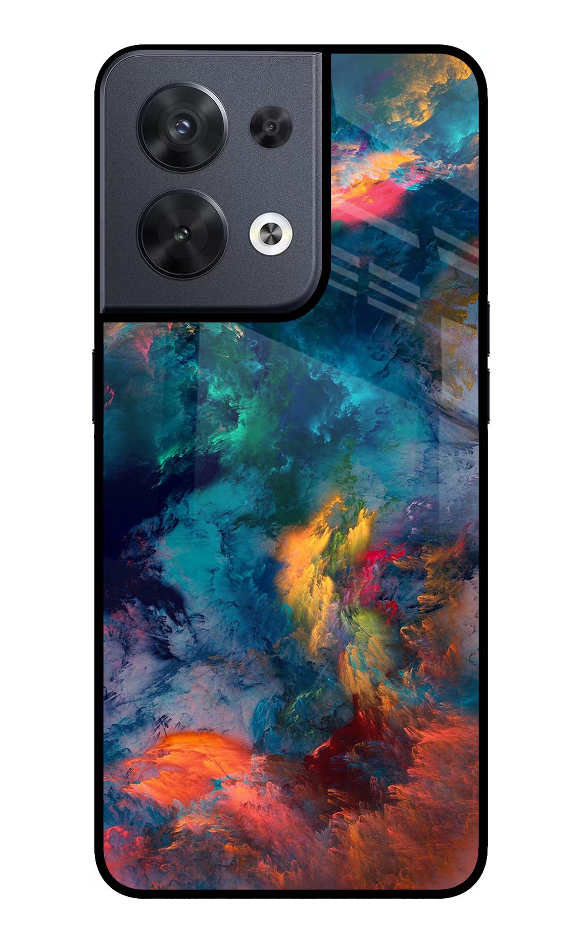 Artwork Paint Oppo Reno8 Glass Case Back Cover by Casekaro