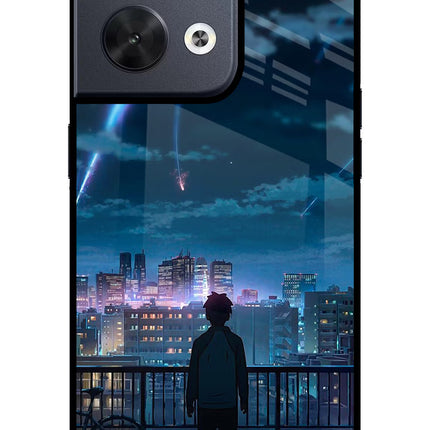 Anime Oppo Reno8 Glass Case Back Cover by Casekaro
