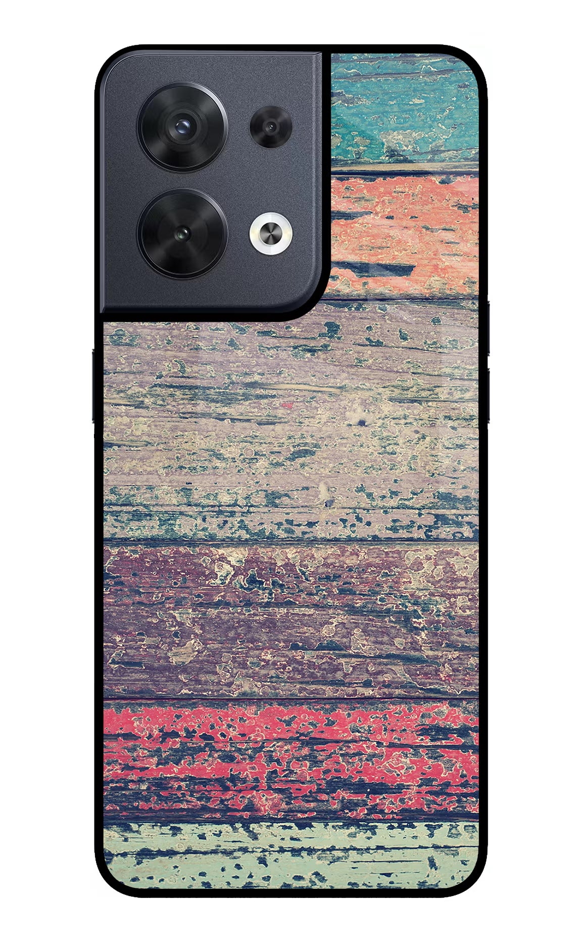 Colourful Wall Oppo Reno8 Glass Case