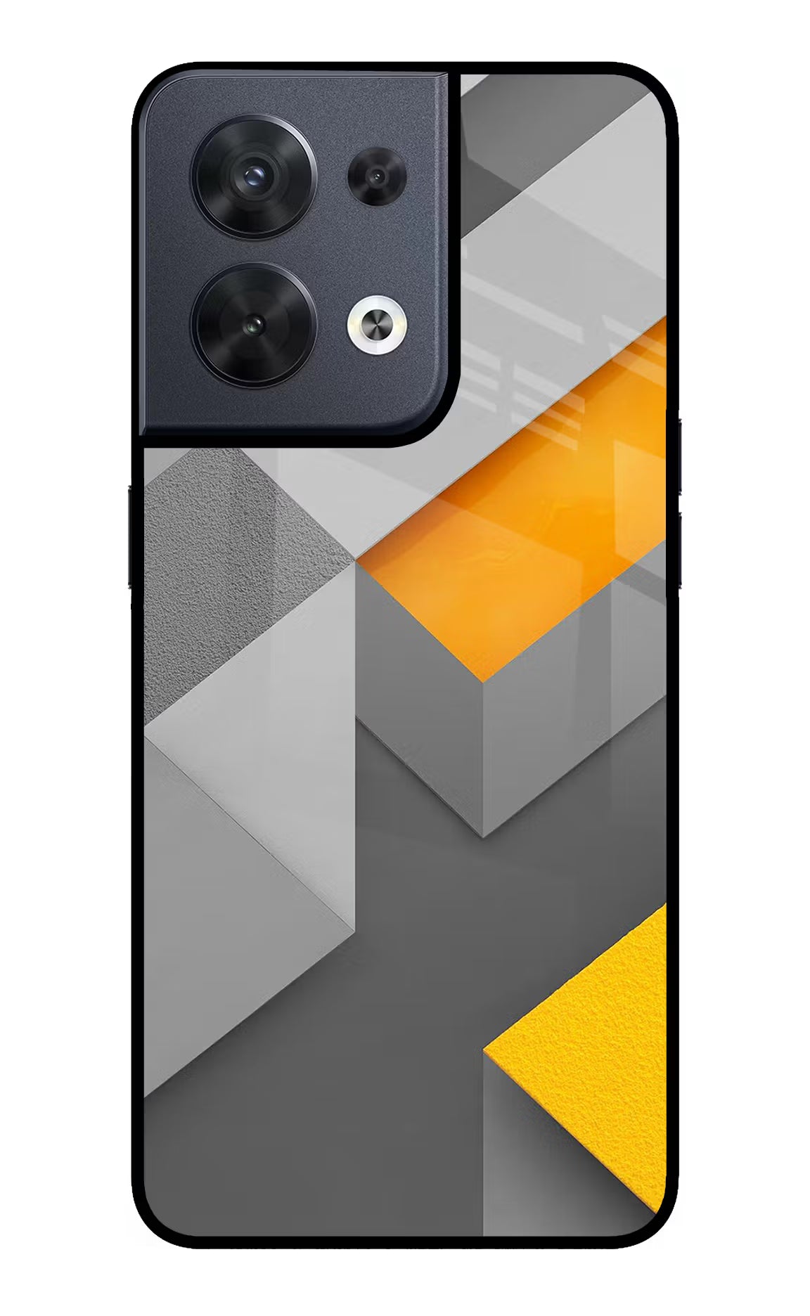 Abstract Oppo Reno8 Glass Case Back Cover by Casekaro