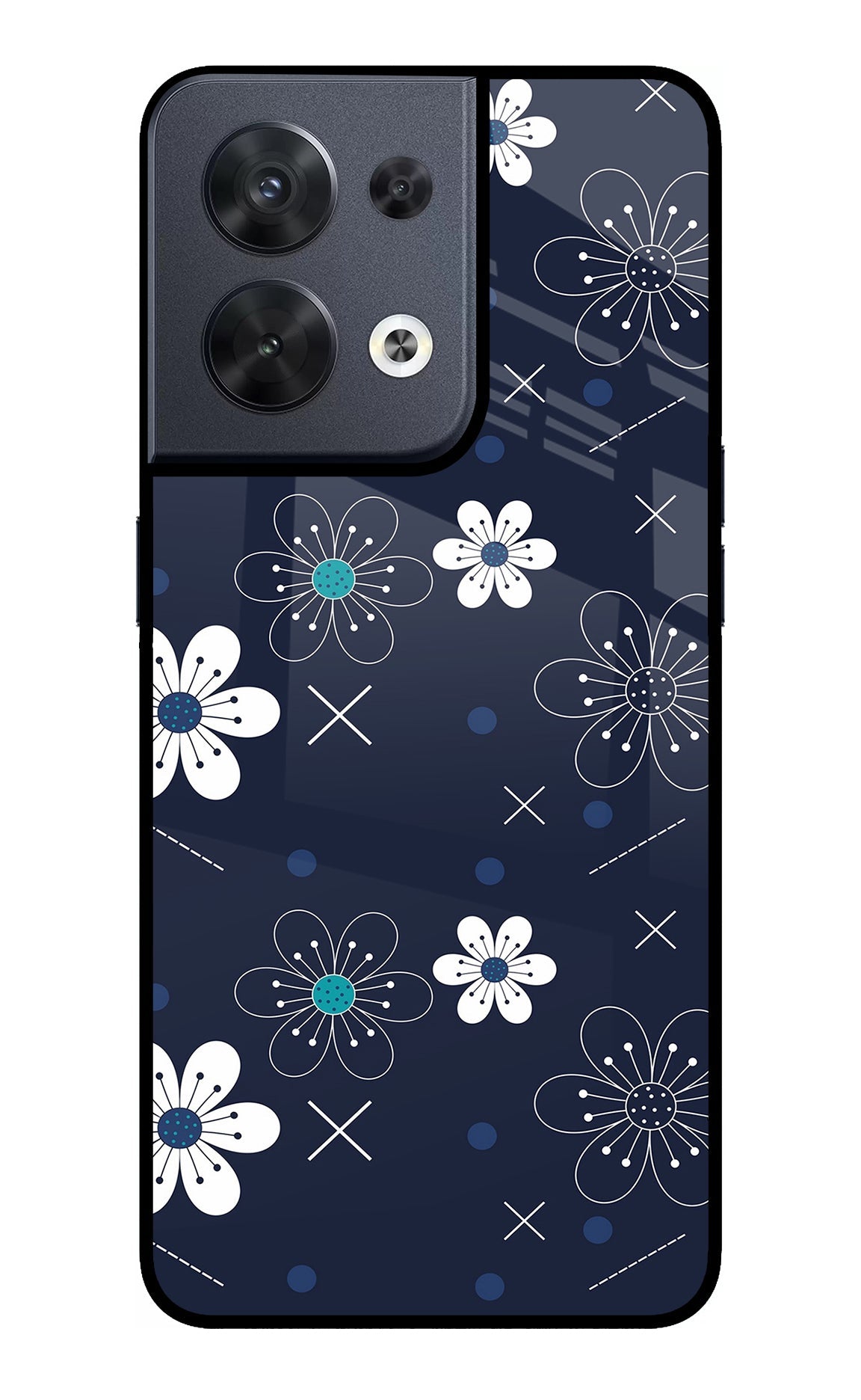 Flowers Oppo Reno8 Back Cover